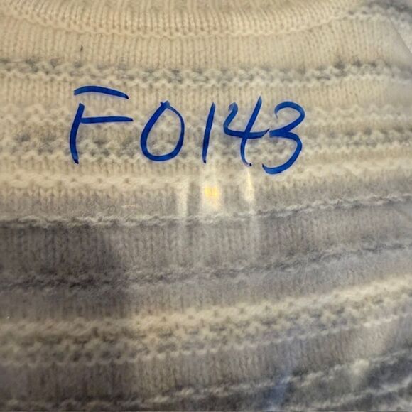 Club Monaco Striped Sweater in Cream and Gray - Picture 8 of 8